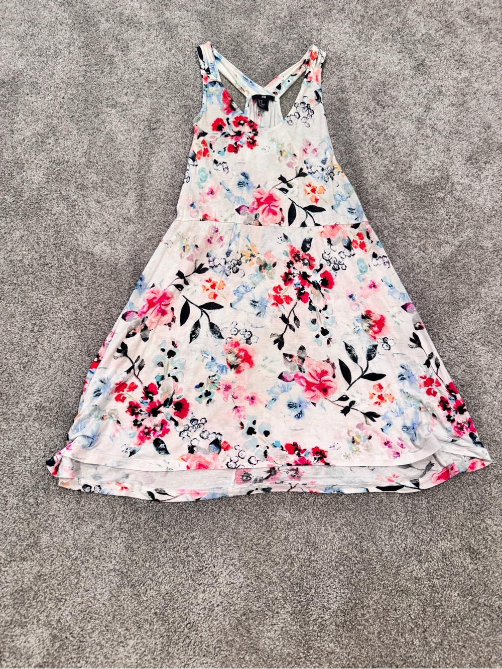 Women’s Floral A-Line Sleeveless Dress - Pink/Multicolor